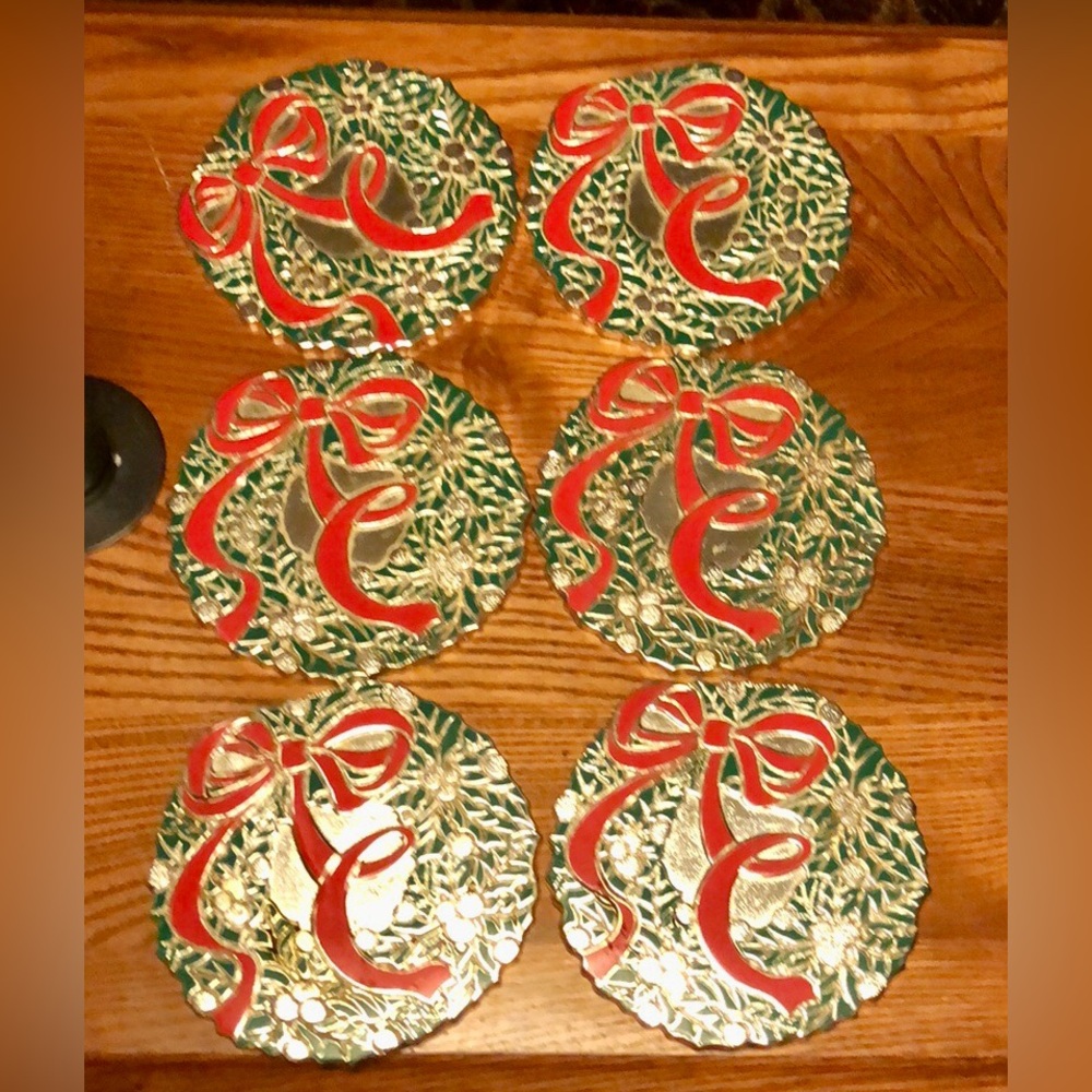 Silver Wreath Coaster Set of 6 Wm A Rogers Oneida Silversmiths Vintage